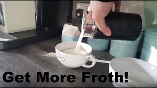 How to Get More Froth from Your Nespresso Coffee Aeroccino  Nespresso tips and help [upl. by Aneeuqal]