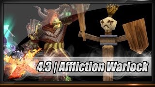 Guide  Warlock  Affliction Patch 43  Talents  Glyphs  Stats  Gems  Enchants  Rotation [upl. by Nnaacissej]