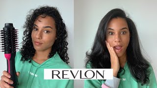 REVLON ONE STEP BLOWDRY  Thick Curly Hair Review  Sharlene Radlein [upl. by Asir183]