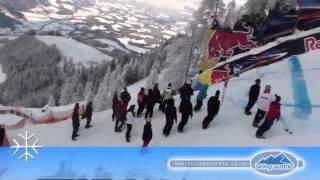 Kitzbuhel Hahnenkamm  Extreme Mausefalle section [upl. by Ardnaek]