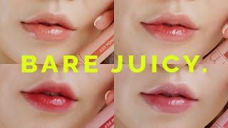 Romand Juicy Lasting Tint Swatches amp Review 🍇 Bare Juicy  롬앤 쥬시래스팅틴트 베어쥬시 전색상 발색 amp 리뷰 [upl. by Aicatsal]