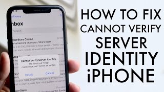 How To FIX quotCannot Verify Server Identityquot On iPhone 2021 [upl. by Lorrie]