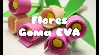 Cómo hacer flores goma EVA fácilmente [upl. by Sirromaj298]