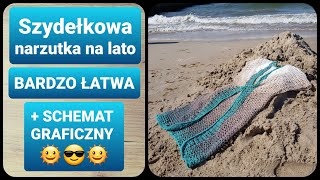 Narzutka plażowa na szydełku  SCHEMAT cz12 Karolina Szydełko [upl. by Zamir810]