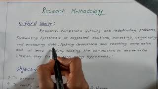 Research Methodology  Definition and Objectives  In Hindi [upl. by Samford]