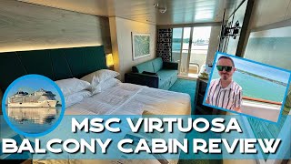 MSC Virtuosa Cruise Ship  Balcony Cabin Tour amp Review [upl. by Countess201]