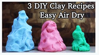 DIY Air Dry Clay Recipes FAST and EASY [upl. by Eseryt822]