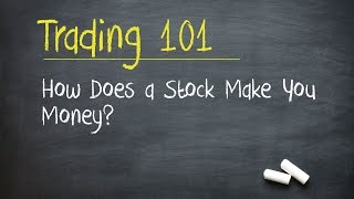 Trading 101 How Does a Stock Make You Money [upl. by Aindrea]