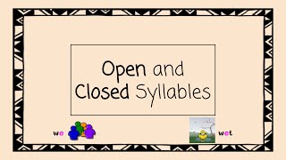 Open and Closed Syllables  4 Minute Phonics [upl. by Latonia162]