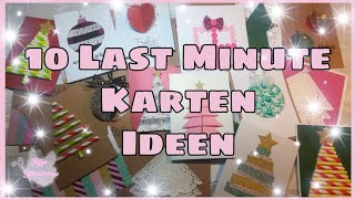 💞10 einfache Weihnachtskarten basteln [upl. by Eikcir]