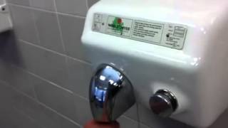 Comparing Excel 76W hand dryer to World Dryer Model A [upl. by Trawets509]