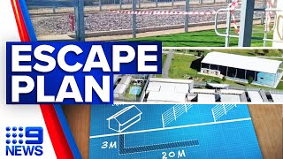 Escape tunnel found at detention centre  9 News Australia [upl. by Ittocs]