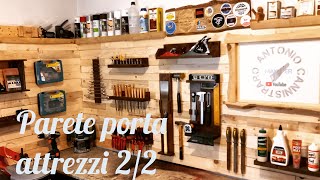 Come organizzare un laboratorio Parete porta attrezzi da pallet e scarti di lavorazione Lab diy [upl. by Eladal]