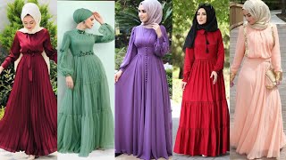 Hijabi Dress DesignMuslim Modest DressesMuslim Girls DressAbaya DressArabic Dresses [upl. by Hgieliak110]