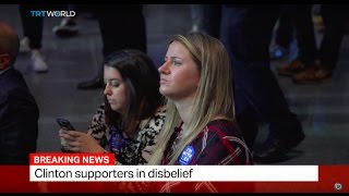 Clinton supporters in disbelief [upl. by Ahsiam967]