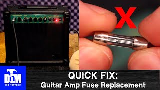 Quick Fix Guitar Amp Fuse Replacement [upl. by Prissie]