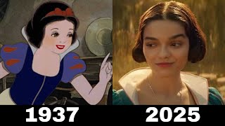 Disneys Snow White  1937 VS 2025 Trailer Comparison [upl. by Aettam429]