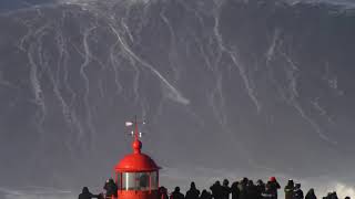 Biggest Wave Ever Surfed  Nazare  World Record [upl. by Ennahteb267]