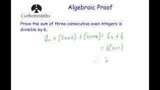 Algebraic Proof  Corbettmaths [upl. by Bates350]