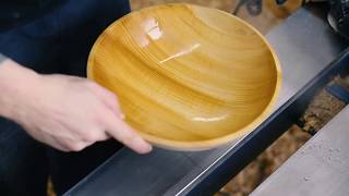 Woodturning  A basswood bowl in real time [upl. by Benedic]