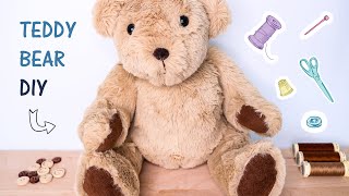 TEDDY BEAR DIY  Beginner friendly  How to make a plushie [upl. by Eiral]