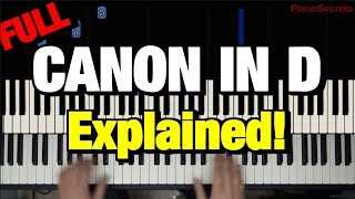 HOW TO PLAY quotCANON IN Dquot BY PACHELBEL PIANO TUTORIAL LESSON [upl. by Laine]