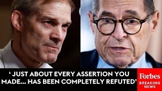 JUST IN Jerry Nadler Fires Back At Jim Jordan In Defense Of Merrick Garland And Hunter Biden [upl. by Rimola]