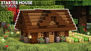 Minecraft How to Build a Survival Starter House  Small Cottage Tutorial [upl. by Iretak]