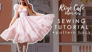 Puff Bustier Dress Tutorial  Pattern [upl. by Susanetta136]