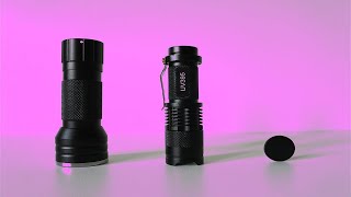 Difference between 365nm and 395nm Uv Flashlights [upl. by Nereen92]