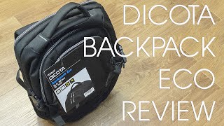 DICOTA BACKPACK ECO REVIEW  BEST BUDGET TECH PACK [upl. by Zavras]