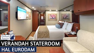 HAL Eurodam  Verandah Stateroom Walkthrough Tour amp Review 4K  Holland America Cruise Line [upl. by Dew119]