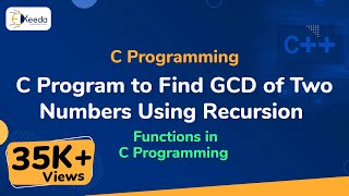 C Program to Find GCD of Two Numbers Using Recursion  Functions in C Programming  C Programming [upl. by Schug133]