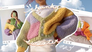 i crochet the 300 chunky sweater of your dreams  hope macaulay inspired [upl. by Mcgean]