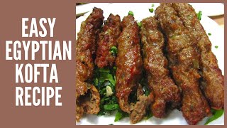 Egyptian Beef Kofta Recipe  Kabobs  MeatballsAuthentic [upl. by Ecnerat]