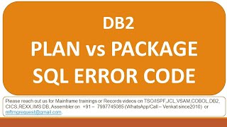 DB2 Plan vs Package [upl. by Leahcin]