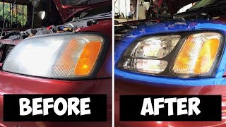 The EASIEST DIY Headlight Restoration Ever [upl. by Kirred460]