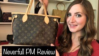 REVIEW Louis Vuitton Neverfull PM What Fits Mod Shots MM Comparison [upl. by Nerat]