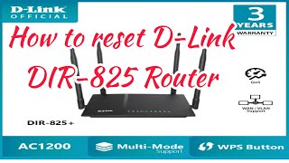 How to reset DLink DIR825 Router [upl. by Adanama]