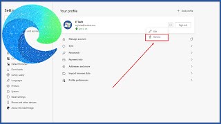 How to remove profile and change profile name from Microsoft edge [upl. by Aicnerolf]