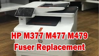 How To Replace The HP Color LaserJet Pro MFP M452 M377 M477 M454 M479 Printer Fuser Instructions [upl. by Tronna]