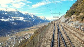 ★ 4K 2x🎥 🇨🇭Brig  Kandersteg  Basel Cab ride during winter 022020 [upl. by Kenta]