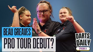 BEAU GREAVES IN LINE FOR PDC TOUR CARD Womens Champ does the double at PDC event  Darts Daily 8 [upl. by Ynetruoc]