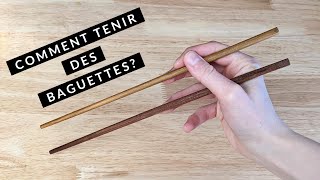 JE VOUS MONTRE COMMENT TENIR DES BAGUETTES  HOW TO USE CHOPSTICKS  HOP DANS LE WOK [upl. by Hannon149]