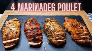 4 MARINADES EXPRESS POUR VOTRE POULET  FACILE ET RAPIDE [upl. by Vincent]