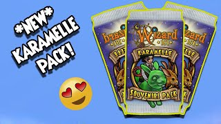 Wizard101 NEW Karamelle Souvenirs Pack [upl. by Nannie149]