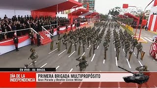 Ejército del Perú muestra paso marcial durante Gran Parada Militar [upl. by Susanetta]