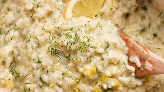 Creamy Lemon Herb Baked Risotto  NO STIR NO SAUTE [upl. by Niuqauj704]