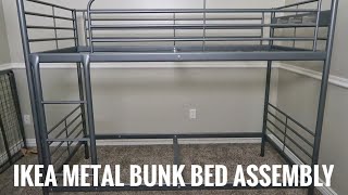 How to Assemble Ikea Svarta Metal Twin Bunk Bed [upl. by Omora]