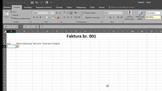 Kako napraviti fakturu u excelu [upl. by Angelia]